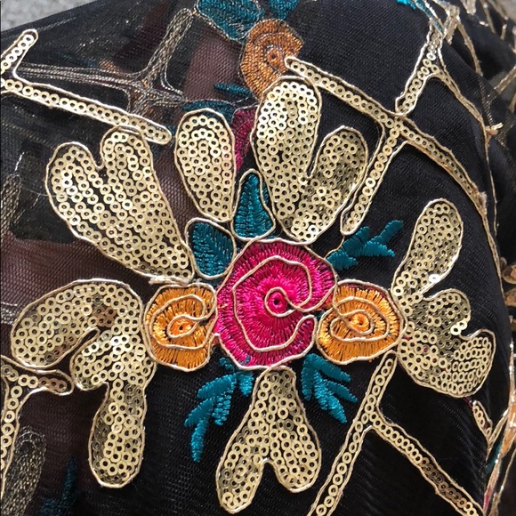 L’Atiste  sequin floral embroidered sequin dress - Picture 4 of 7